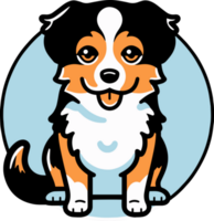 Hand Drawn cute dog in doodle style png