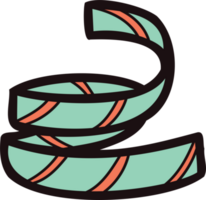 Hand Drawn ribbon in doodle style png