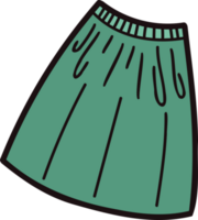 hand dragen kjol för kvinnor i klotter stil png
