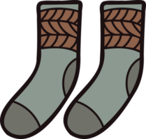 Hand Drawn cute socks in doodle style png