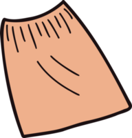 Hand Drawn skirt for women in doodle style png