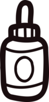 Hand Drawn bottle in doodle style png