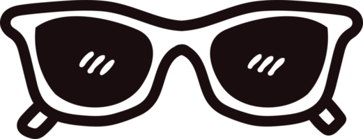 main tiré des lunettes de soleil dans griffonnage style png