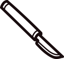 Hand Drawn scalpel in doodle style png