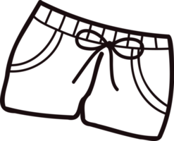 mano disegnato pantaloncini per uomini nel scarabocchio stile png