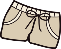 Hand Drawn shorts for men in doodle style png