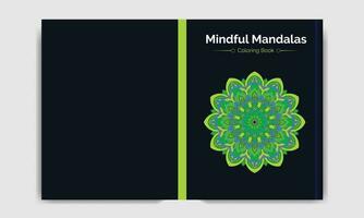 Mandala Coloring Book Cover Design vector