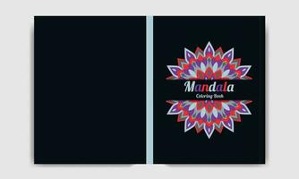 mandala colorante libro cubrir diseño vector