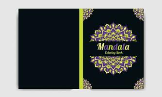Mandala Coloring Book Cover Design vector