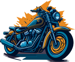 motocicleta desenho animado logotipo com ai generativo png
