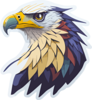 águila cabeza mascota logo con ai generativo png