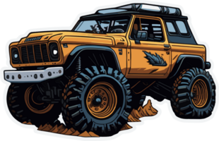 Classic Off Road Car Cartoon with png