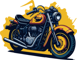 motocicletta logo cartone animato con ai generativo png