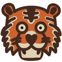 carino tigre olio dipingere illustrazione png