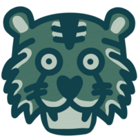 carino tigre olio dipingere illustrazione png