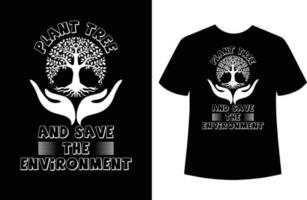 Environment day t shirt design vector