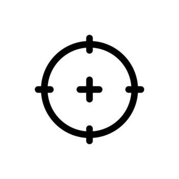 Simple Target icon. The icon can be used for websites, print templates, presentation templates, illustrations, etc vector