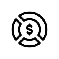 Simple Pie Chart icon. The icon can be used for websites, print templates, presentation templates, illustrations, etc vector