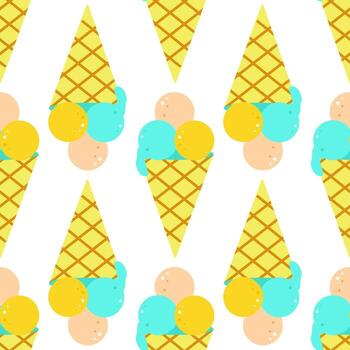 Pattern from summer elements ai vector