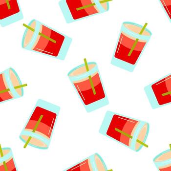 Pattern from summer elements ai vector