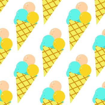 Pattern from summer elements ai vector