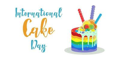 International Cake Day poster with the inscription vector