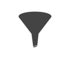 Funnel icon vector. Sort sign, filter symbol black and white. vector