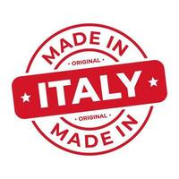 Made In Italy Stamp Logo Icon Symbol Design. Seal National Original Product Badge. Vector Illustration