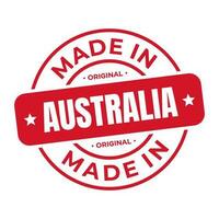 Made In Australia Stamp Logo Icon Symbol Design. Seal National Original Product Badge. Vector Illustration