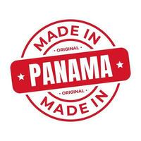 Made In Panama Stamp Logo Icon Symbol Design. Seal National Original Product Badge. Vector Illustration