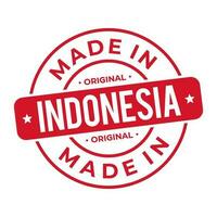 Made In Indonesia Stamp Logo Icon Symbol Design. Seal National Original Product Badge. Vector Illustration