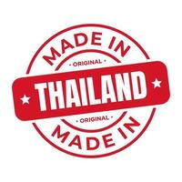 Made In Thailand Stamp Logo Icon Symbol Design. Seal National Original Product Badge. Vector Illustration