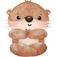 mignonne loutre yoga, yoga, yoga loutre, yoga ours, yoga pose png