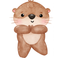 mignonne loutre yoga, yoga, yoga loutre, yoga ours, yoga pose png