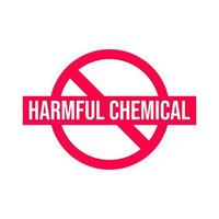 Harmful chemicals icon label button sign design vector