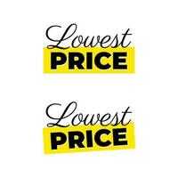 Lowest price shopping offer icon label button design vector