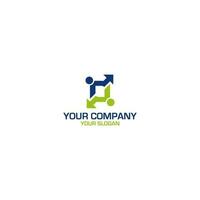 Up Down Percent Logo Design Vector
