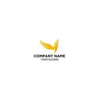 Wing Simple Logo Design vector