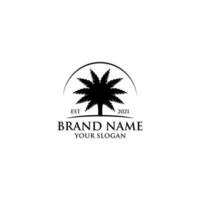 Vintage Palm Tree Logo Design vector