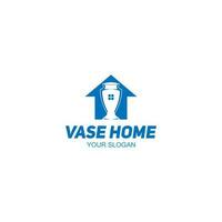 Vase Home Logo Design Vector