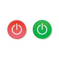 Power button front device panel vector icon