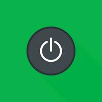 Power button front device panel vector icon