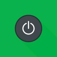 Power button front device panel vector icon