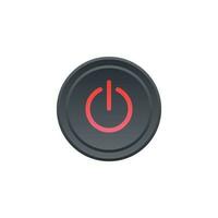Power button front device panel vector icon