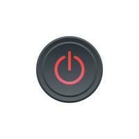 Power button front device panel vector icon