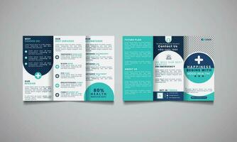 Tri-fold promotional business brochure template. vector