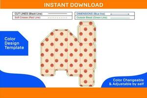 creativo gestaste o cosmético caja dieline modelo con 3d hacer archivo color cambiable y editable color diseño modelo vector