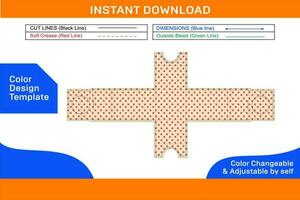 CC cemera packaging box dieline template and 3D box color changeable and editable Color Design Template vector