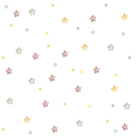 Watercolor hand painted stars seamless pattern. png