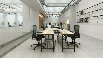 Bright office in loft style. photo